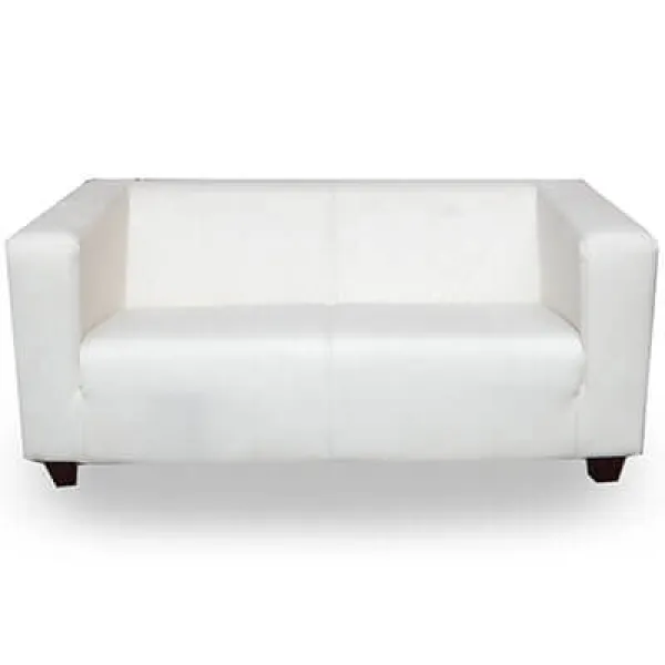 Kubussofa / 2-er Sofa Vermietung (weiß)