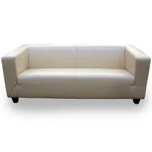 Kubussofa / 2-er Sofa Verleih (Cremeweiss)