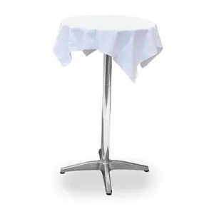 Stehtisch Vermietung Aluminium mit Tischdecke