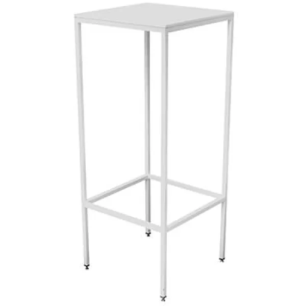 Stehtisch Verleih - eckig (weiss)
