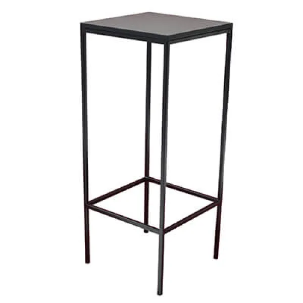 Stehtisch eckig (schwarz)
