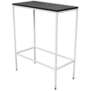 Stehtisch eckig groß (schwarz / weiss)