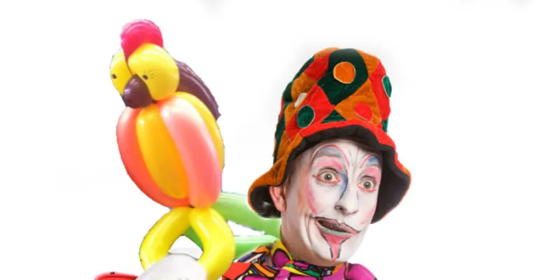 Clown Party mit Ballons, Riesenseifenblasen und schminken
