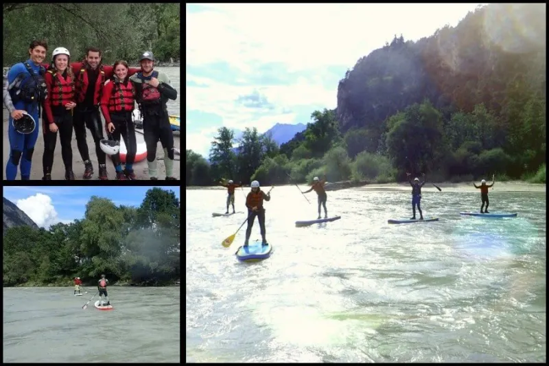 Geführte Wildwasser Stand Up Paddling Touren für Anfänger und Fortgeschrittene.