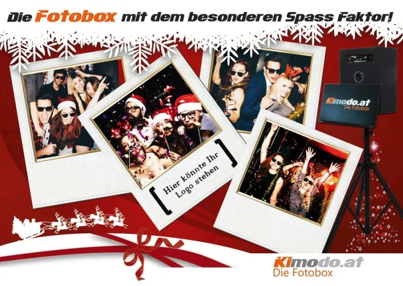 Kimodo - Die Fotobox Das Weihnachts Special für den ganzen Abend ohne Stundenlimit inklusive Sofortdruck300*