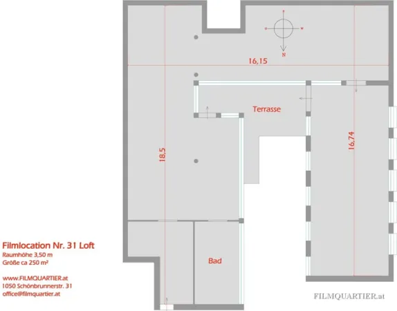 Loft – 250m² mit Terrasse / Atelier
