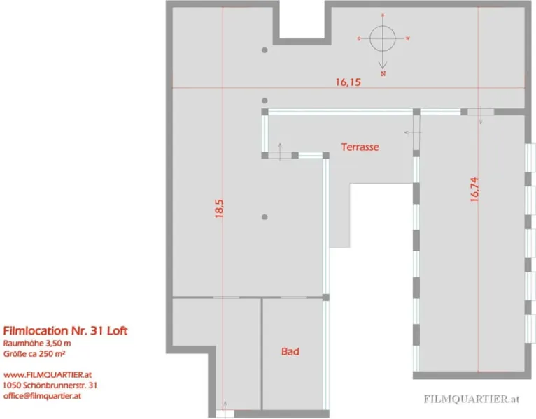 Loft – 250m² mit Terrasse / Atelier