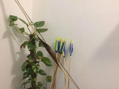 Bogenausrüstung Langbogen + 10 Pfeile