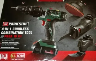 Multifunktionswerkzeug 4 in 1 Akkuscharauber Stichsäge Schleifmaschine Flachmeisel Schaber