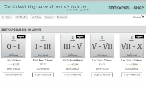 Zeitkapsel die Zeitmaschine für deine Erinnerungen