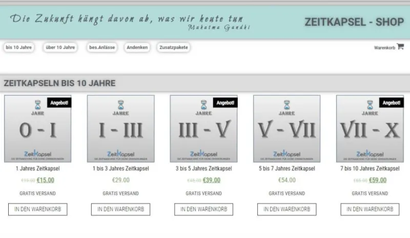 Zeitkapsel die Zeitmaschine für deine Erinnerungen