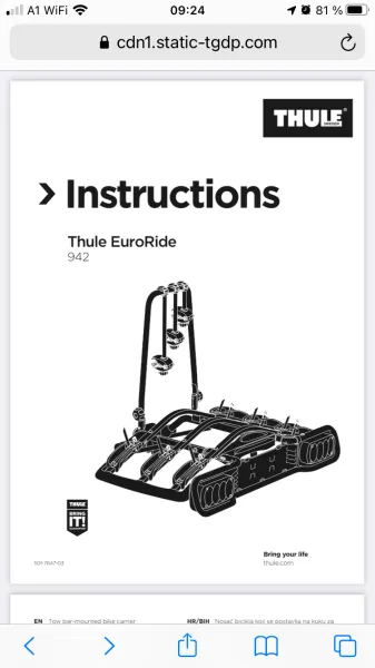 Thule Fahrradträger für 3 Bikes