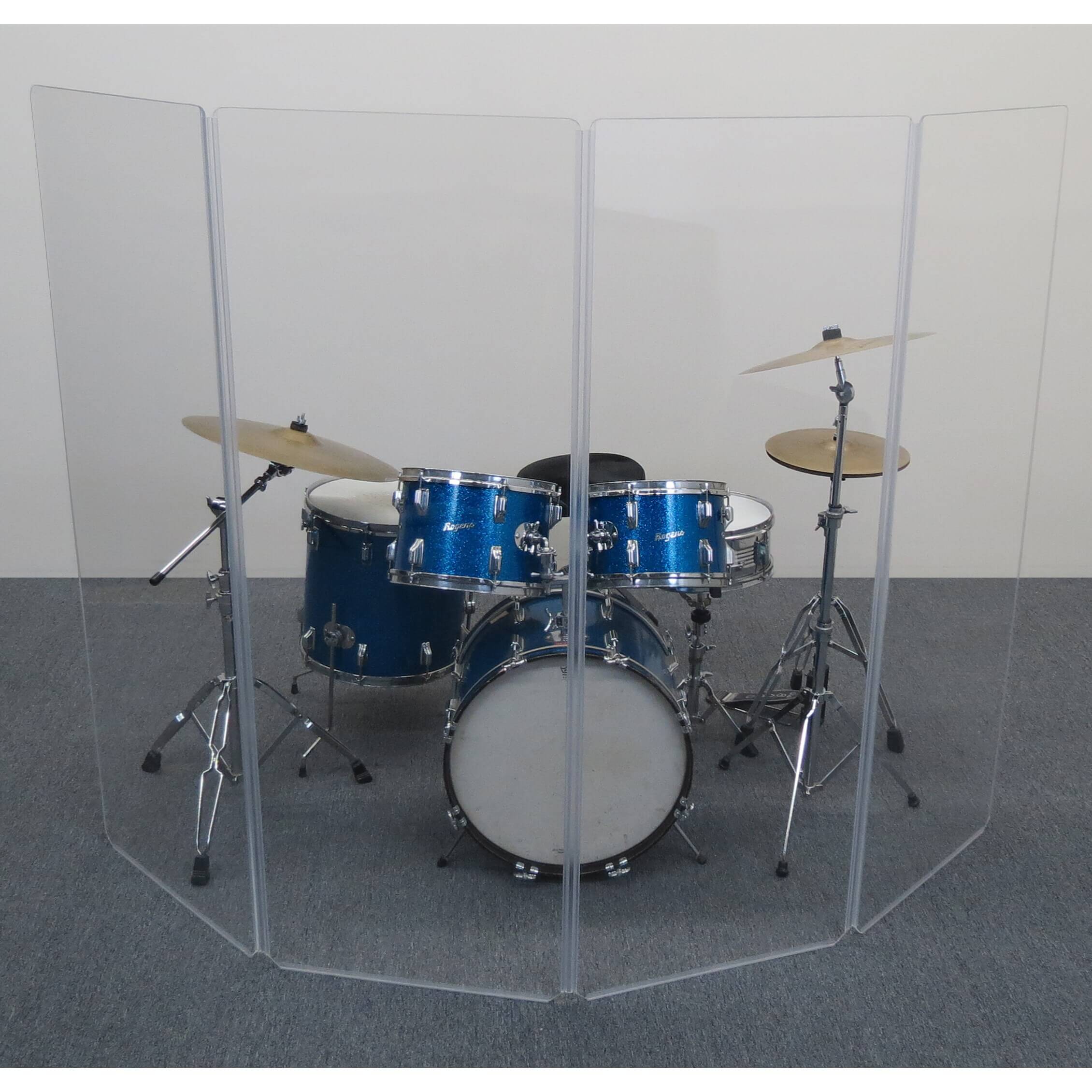 Drumshield Schlagzeug Plexi Wand