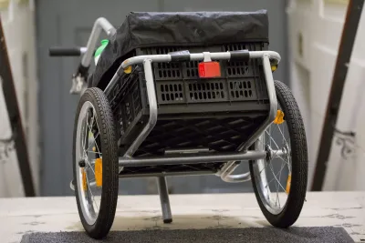 fahrrad-anhänger mit klappbox / fischer