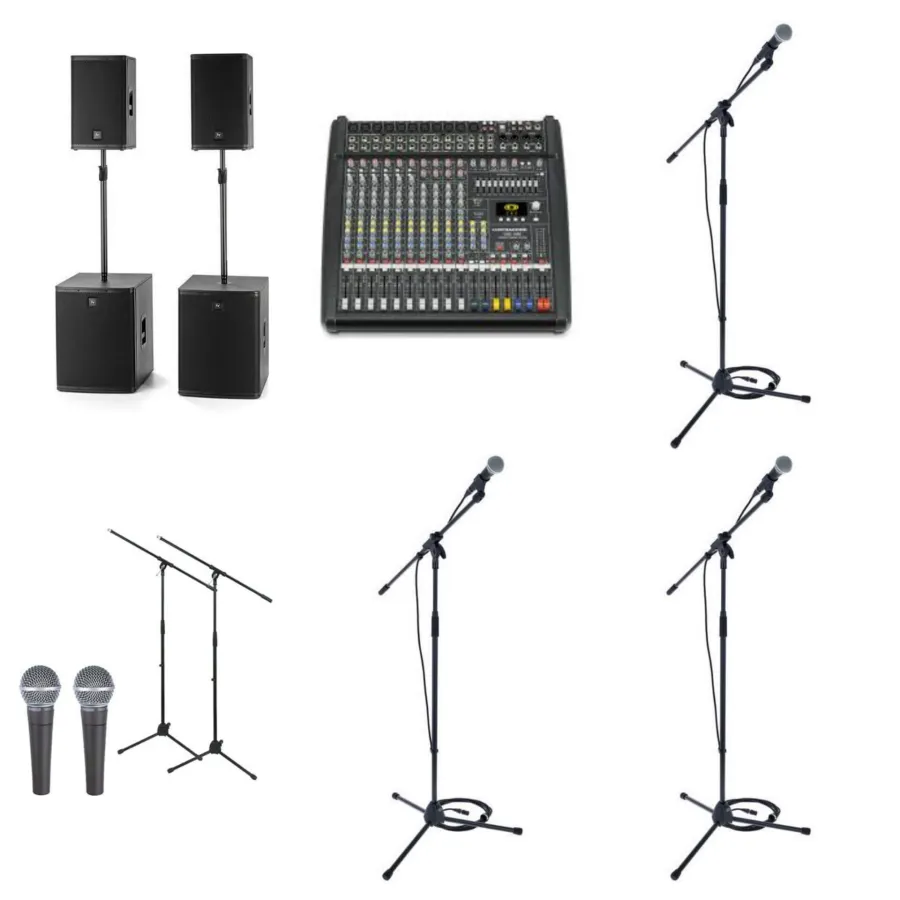 PA Anlage mit Mischpult & Mikrofone inkl Lieferung
