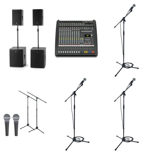 PA Anlage mit Mischpult & Mikrofone inkl Lieferung