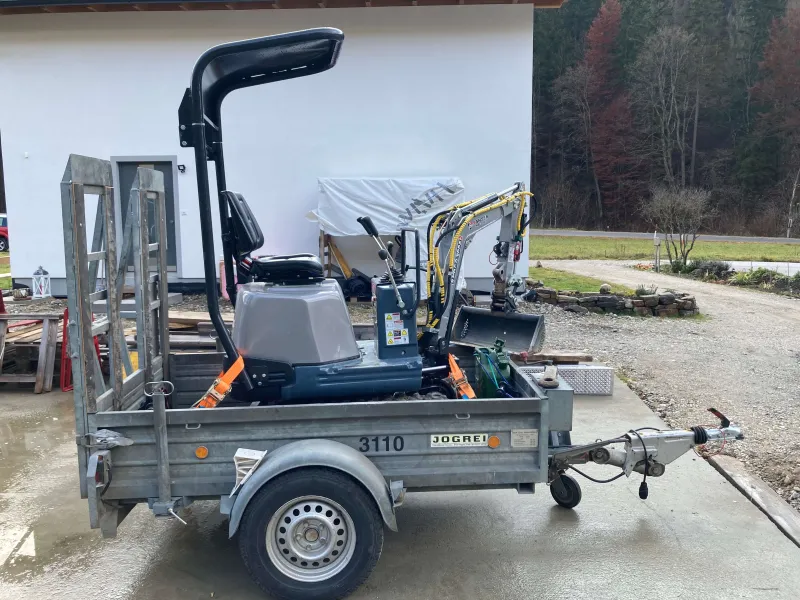 Minibagger, 800kg, 74 cm Breit, passt durch jede Türe