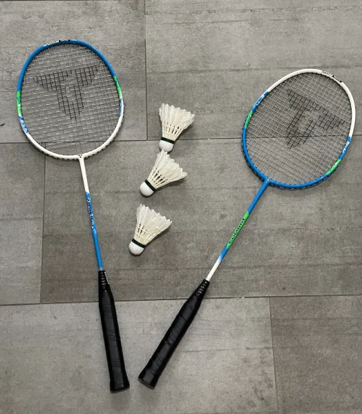 Badminton Set - 2 x Racket + 3 x Federn + Tasche