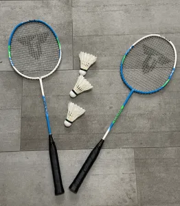 Badminton Set - 2 x Racket + 3 x Federn + Tasche