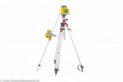 Baulaser im Koffer inkl. Empfänger, Stativ, Meter
