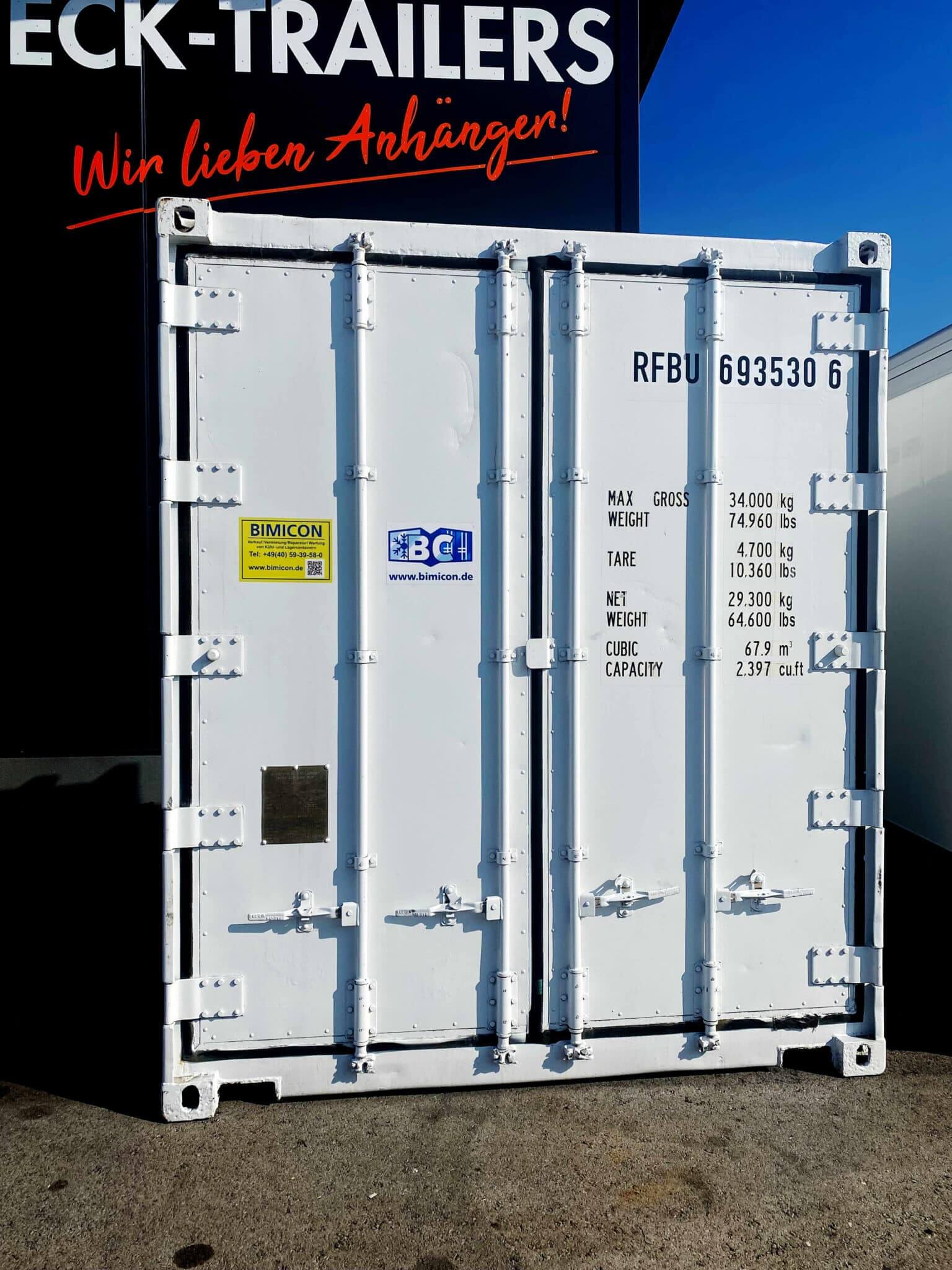 Wärmecontainer bis +30 Grad mit/oder ohne Anhänger Thermo King Wandstärke 10-12 cm - 5f51de73-87bd-49c1-90e9-aa8b684bf085