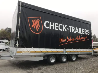 Hochlader 3500 kg, Tridem, 5m x 2,20 mit Planenaufbau