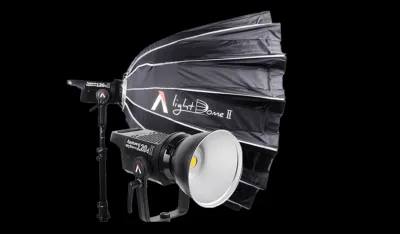 APUTURE LIGHT STORM LS C120D II V-MOUNT KIT + APUTURE LIGHT DOME II SOFTBOX
