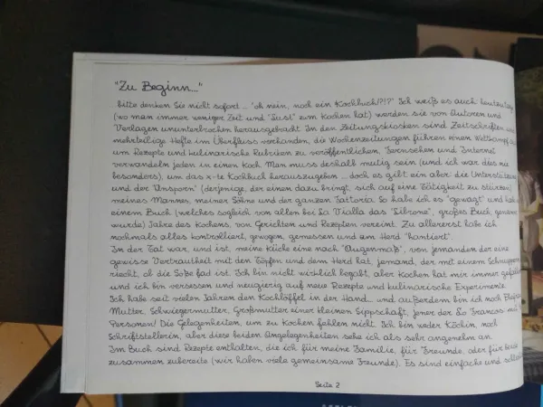 Handgeschriebenes Kochbuch