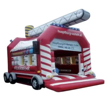 Hüpfburg Feuerwehr Groß