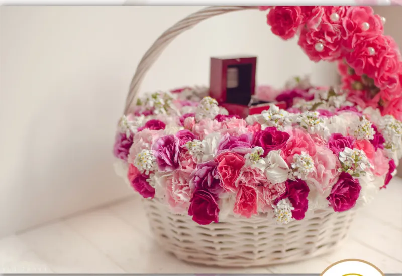 Blumenkorb für Hochzeit