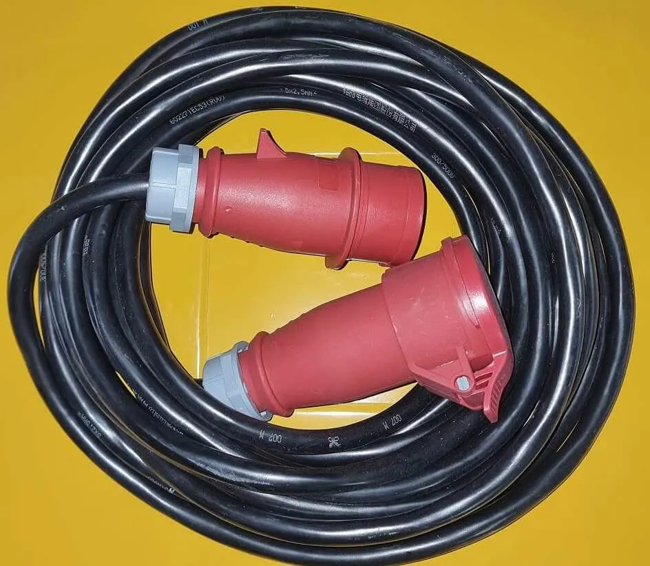 Starkstrom Verlängerungskabel 400 Volt, 16 A, 10 Meter