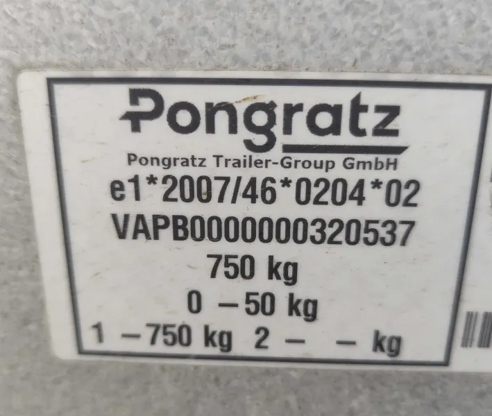 750 Kg Leichtanhänger mit Hochplane