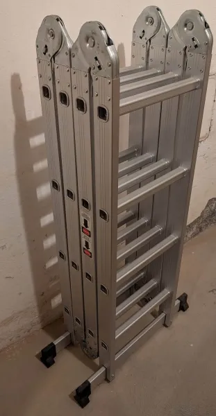 Alu-Falt-Leiter 4,6m, Stehleiter 2,2m