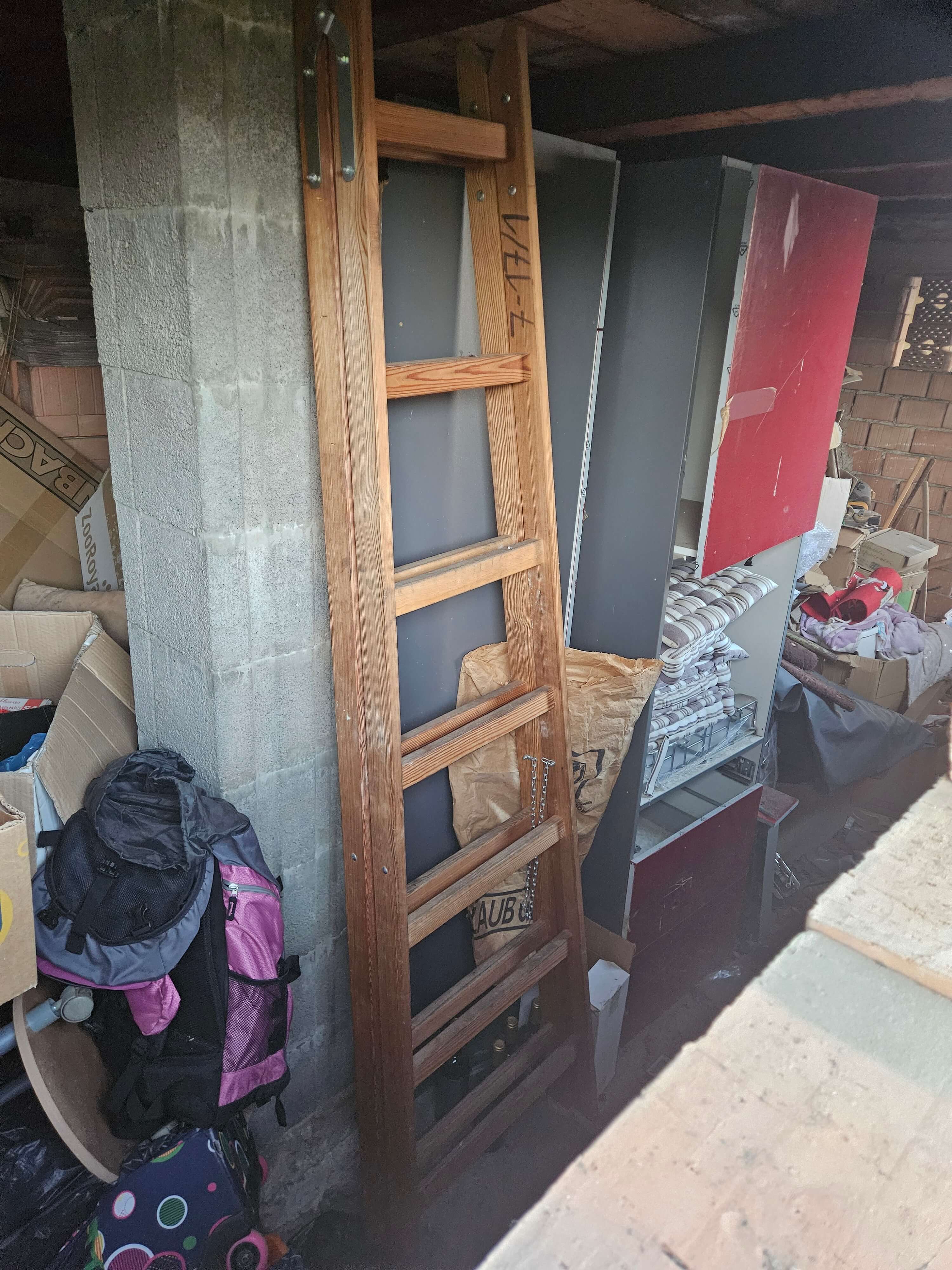 7 Stufige Holz Stehleiter