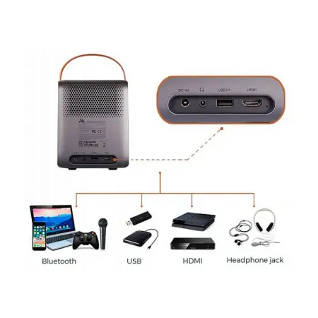Video Beamer für Unterwegs: Projektor mit 2h Akku! Formovie Mini Projector Dice M055FGN
