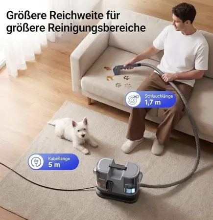 Nasssauger & Waschsauger 600W (22 kPa) – Polster, Sofa & Auto mieten