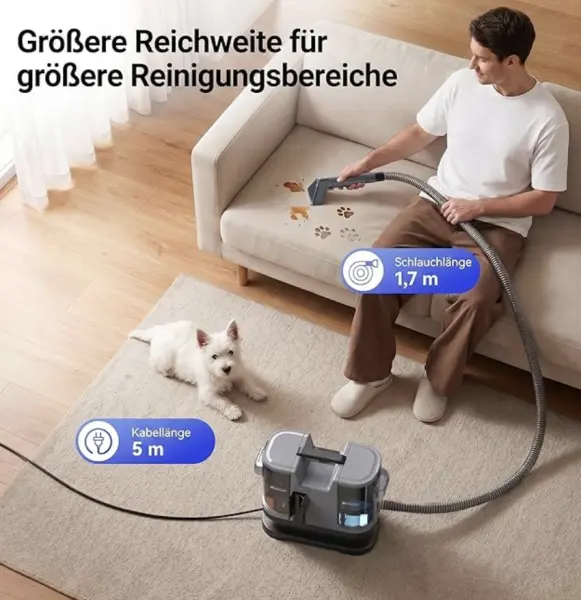 Nasssauger & Waschsauger 600W (22 kPa) – Polster, Sofa & Auto mieten