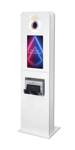 📸 Profi-Säulenfotobox mit Highspeed-Sofortdrucker zu vermieten